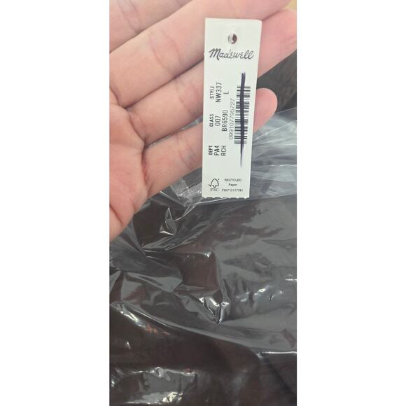 NWT Madewell The Melody Smocked Mini Dress Size Large Brown Retail $148 - Picture 6 of 6